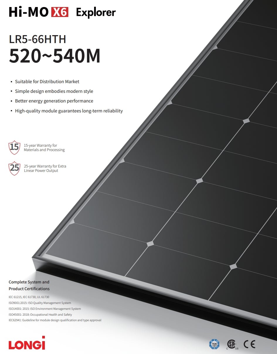 LONGi Solar undefined LR5-66HTH-535M